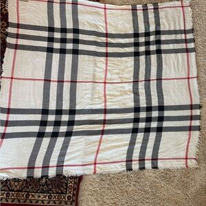 Burberry Large Wool and Silk Scarf Square